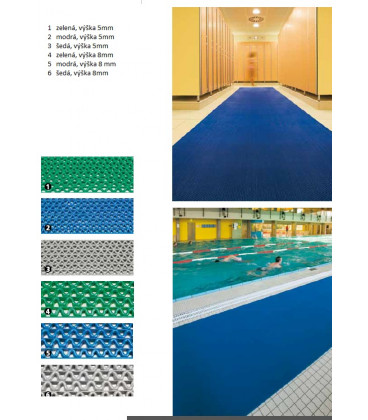 Plastové rohože k bazénu 5 mm - metráž