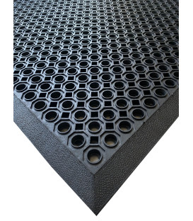 Venkovní rohožka s nájezdovou hranou Rings mini 150 x 90 cm