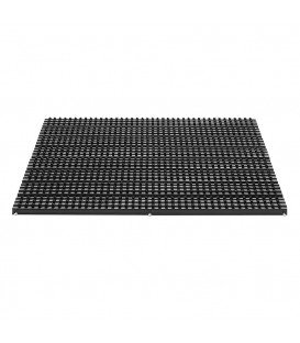 Antracitová plastová kartáčová rohož - 59 x 38,5 x 2,2 cm