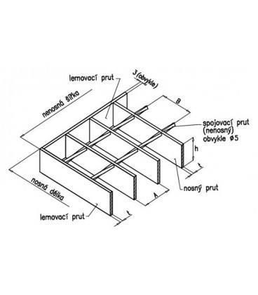 Kovový rošt odporově svařovaný SP 2.30-34/38, bez povrchové úpravy