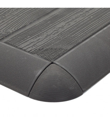 Plastová terasová tmavě hnědá dlažba - 39 x 39 x 2,65 cm