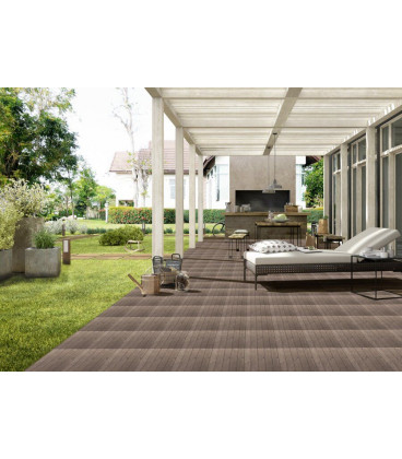Plastová terasová tmavě hnědá dlažba - 39 x 39 x 2,65 cm