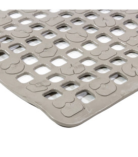 Čtvercová béžová protiskluzová podložka do sprchy - 54,5 x 53,5 cm
