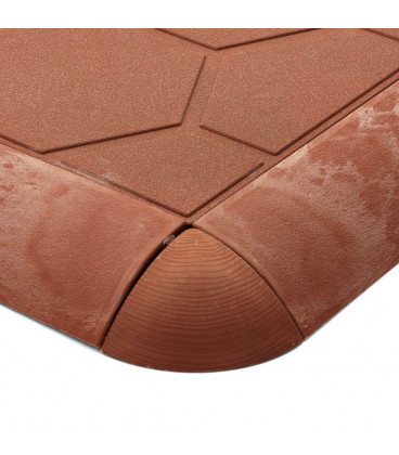 Plastová terasová hnědá dlažba Honeycombs - 39 x 39 x 2,65 cm