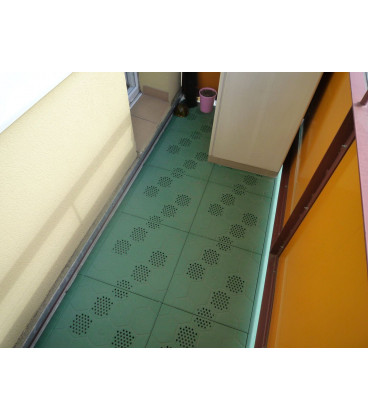 Plastová terasová hnědá dlažba Honeycombs - 39 x 39 x 2,65 cm