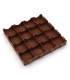 Plastová terasová hnědá dlaždice - 39 x 39 x 4,8 cm