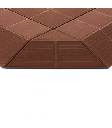 Plastová terasová hnědá dlaždice - 39 x 39 x 4,8 cm