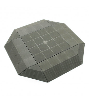 Plastová terasová šedá dlaždice - 39 x 39 x 4,8 cm