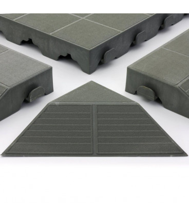 Plastová terasová šedá dlaždice - 39 x 39 x 4,8 cm