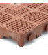 Plastová děrovaná hnědá terasová dlaždice - 39 x 39 x 4,8 cm
