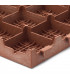 Plastová děrovaná hnědá terasová dlaždice - 39 x 39 x 4,8 cm