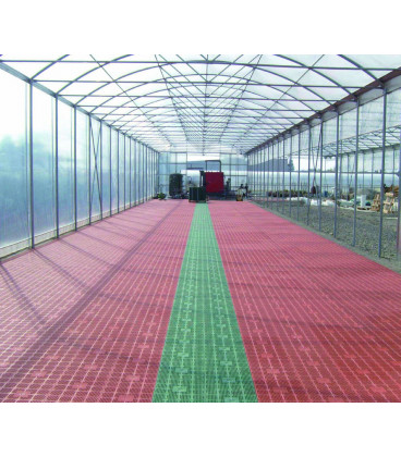 Plastová děrovaná hnědá terasová dlaždice - 39 x 39 x 4,8 cm