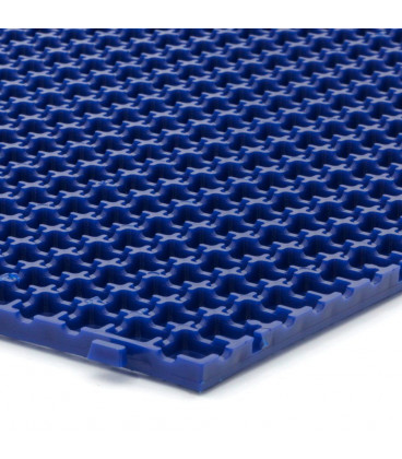 Tenká modrá plastová terasová dlaždice - 39,5 x 39,5 x 0,8 cm