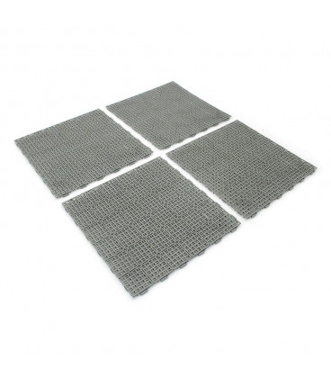 Plastová děrovaná šedá terasová dlaždice - 55,5 x 55,5 x 1,3 cm