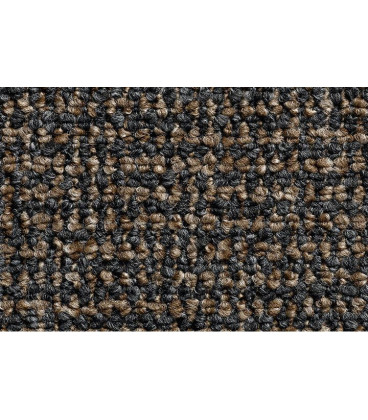 Kobercový schodový nášlap Oslo ve tvaru půlkruhu - barva hnědá, rozměr 56 x 17 cm