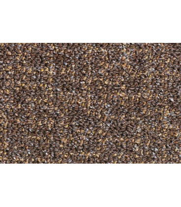 Kobercový schodový nášlap Milano ve tvaru půlkruhu - barva hnědá, rozměr 56 x 17 cm