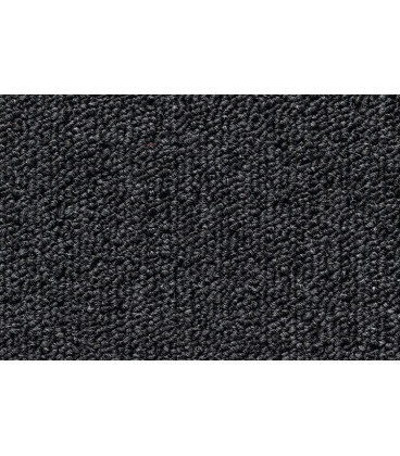 Kobercový schodový nášlap Madrid ve tvaru půlkruhu - barva černá, rozměr 65 x 25 cm