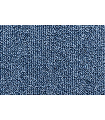 Kobercový schodový nášlap Madrid ve tvaru půlkruhu - barva modrá, rozměr 65 x 25 cm