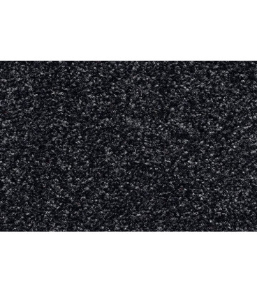 Kobercový schodový nášlap Berlin ve tvaru půlkruhu - barva černá, rozměr 56 x 17 cm