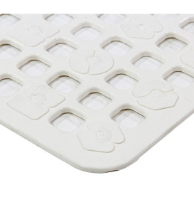 Obdélníková bílá protiskluzová podložka do vany - 74 x 35,5 cm