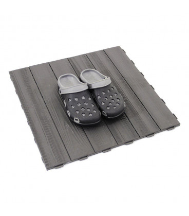 Plastová terasová hnědá dlažba Direct - 55,5 x 55,5 x 1,3 cm