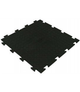 Zátěžová plastová černá puzzle protiskluzová dlaždice (bubliny) - 47,5 x 47,5 x 0,8 cm