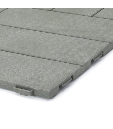 Plastová terasová světle šedá dlažba - 55,5 x 55,5 x 1,3 cm