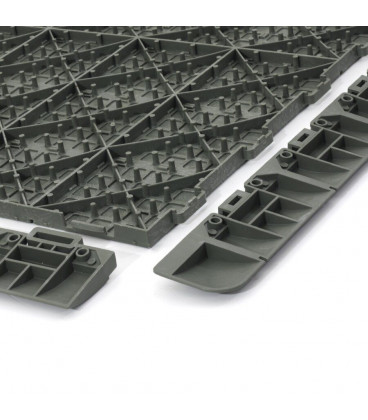 Plastová terasová světle šedá dlažba - 55,5 x 55,5 x 1,3 cm