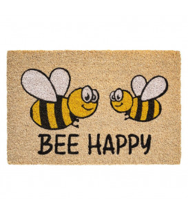 Kokosová čistící vstupní rohož Bee Happy - 40 x 60 x 1,5 cm