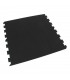 Černá gumová modulová puzzle dlažba (okraj) FLOMA Sandwich - 95,6 x 95,6 x 2,4 cm