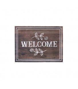 Vnitřní čistící vstupní béžová rohož Welcome - 45 x 65 x 1 cm