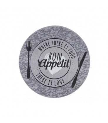 Pratelný kuchyňský koberec Where is food - průměr 67 cm x 0,5 cm
