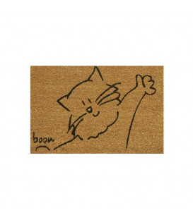 Vstupní kokosová čistící rohož Cat - 60 x 40 x 1,4 cm
