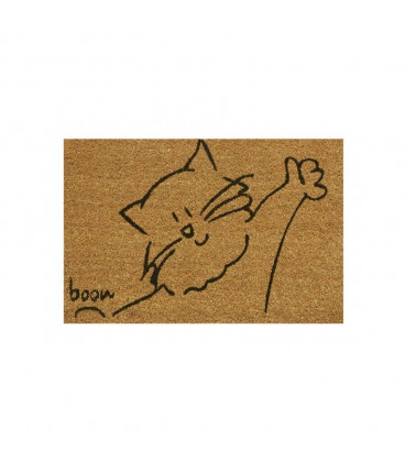 Vstupní kokosová čistící rohož Cat - 60 x 40 x 1,4 cm
