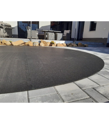 Ochranná gumová tlumící puzzle podložka pod bazén, vířivku (okraj) PoolPad - 100 x 100 x 0,8 cm