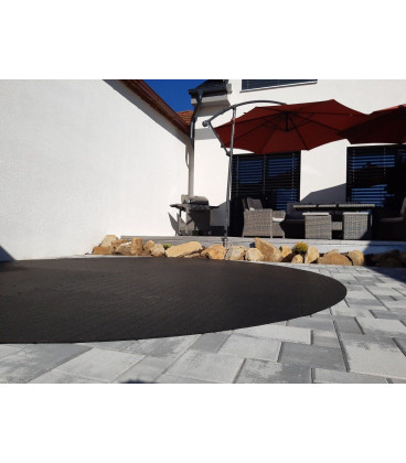 Ochranná gumová tlumící puzzle podložka pod bazén, vířivku (okraj) PoolPad - 100 x 100 x 0,8 cm