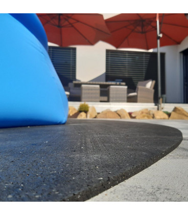 Ochranná gumová tlumící puzzle podložka pod bazén, vířivku (okraj) PoolPad - 100 x 100 x 0,8 cm