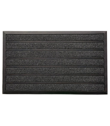 Venkovní antracitová čistící rohož Stride - 75 x 45 x 1 cm