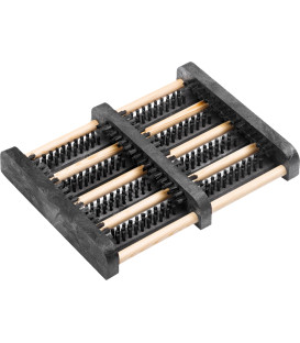 Černý dřevěný kartáčový čistič bot