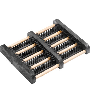 Černý dřevěný kartáčový čistič bot