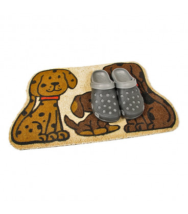 Kokosová vstupní rohož Happy Dogs - 75 x 45 x 1,7 cm