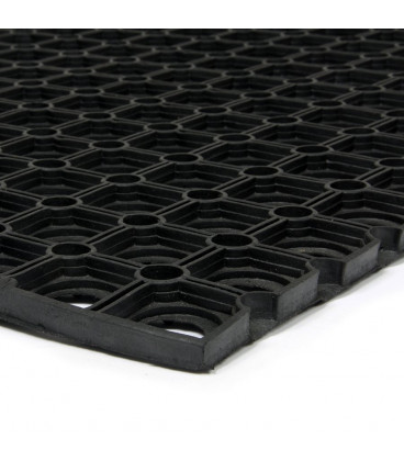 Gumová vstupní čistící půlkruhová rohož Honeycomb - 75 x 45 x 1,6 cm