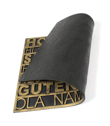Gumová vstupní rohož Multilanguage - 75 x 45 x 0,9 cm