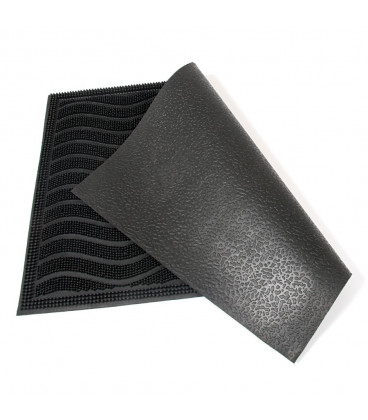 Gumová vstupní kartáčová rohož Ripples - 60 x 40 x 0,9 cm