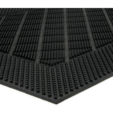 Gumová vstupní kartáčová rohož Squares - Rectangle - 60 x 40 x 0,7 cm