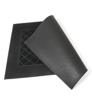 Gumová vstupní kartáčová rohož Squares - Rectangle - 60 x 40 x 0,7 cm