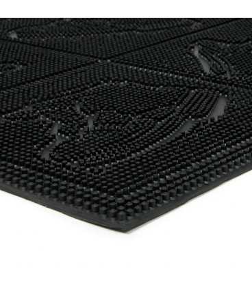 Půlkruhová vstupní kartáčová gumová rohož Shoes - 60 x 40 x 0,7 cm