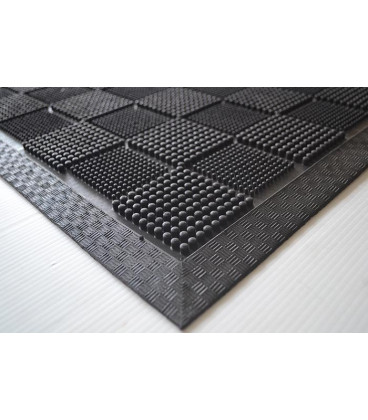 Gumová vstupní kartáčová rohož Pin Squares - 60 x 40 x 0,7 cm
