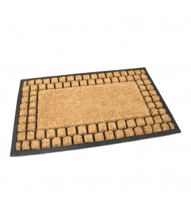 Gumová kokosová vstupní rohož Cubes - 75 x 45 x 2,2 cm