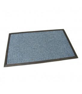 Modrá textilní vstupní rohož Little Squares - 75 x 45 x 1 cm